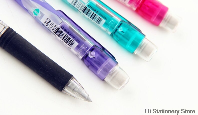 Pentel e-sharp  az125r mekanisk blyant 0.5mm automatisk blyant japan sort/blå/grøn/lilla/pink kropsfarver