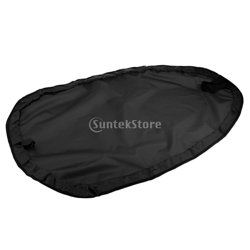 Cubierta de cabina de Kayak Oxford 300D Premium, accesorios de escudo de almacenamiento, impermeable, protección contra el polvo UV, ajustable: XL Black 