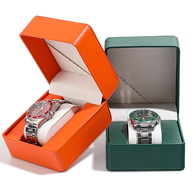 Watch Storage Box PU Single Watch Display Case Wristwatch Watch Holder Travel Jewelry Watch Organizer For Men