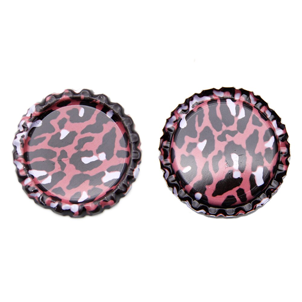 25Pcs Geometrische Patronen Ronde Vorm Fles Cap, DIY Handgemaakte Materialen Voor Maken Projecten, 25Yc2156: 1012897023