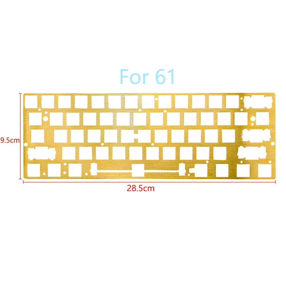 GK61 GK64 klawiatura mechaniczna CNC mosiądz rysunek zbieżność pozycjonowanie płyta wsparcie ANSI dla GH60 60% klawiatura DIY