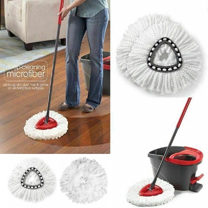 Tête de vadrouille de sol en microfibre | Remplacement de 360 têtes rotatives, facile à rotation, pour la gouvernante, nettoyage de sol à la maison, vadrouille de nettoyage de sol