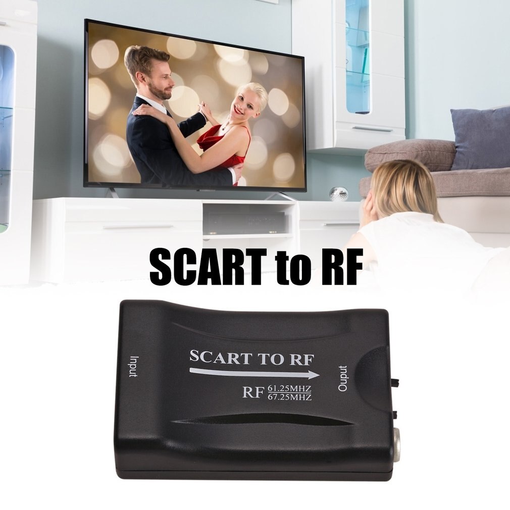 Scart Naar Rf Converter Scaler Video Audio Converter Adapter Hoge Frequentie Output Voor Rf Monitor Projector