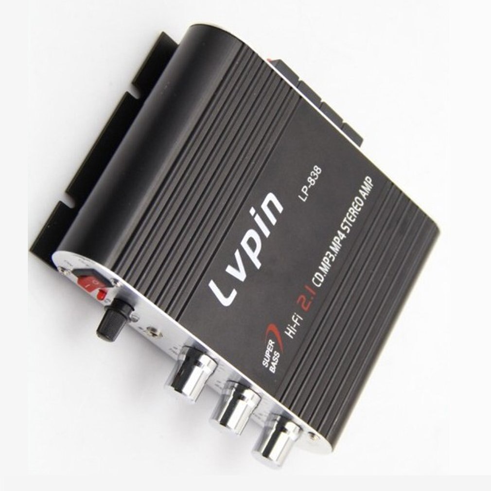 Lepy Lp-838 Power Auto Versterker Hifi 2.1 MP3 Radio Audio Stereo Bass Speaker Booster Speler Voor Motor Home geen Stekker