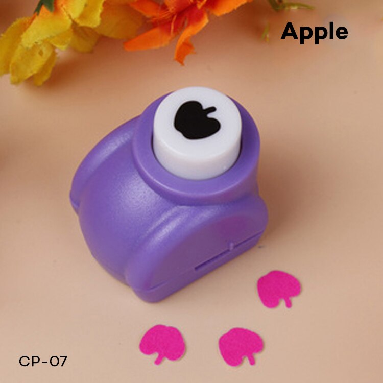 Mini bilden Handwerk schlagen Zubehör Kleine Präge Maschine Blumen Sammelalbum DIY Locher Scrapbooking Werkzeuge: Apfel