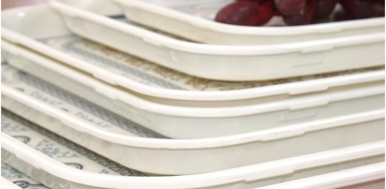 Rectangle Melamine Storage Tray Fruit Platter Tray Thick Bread Plate