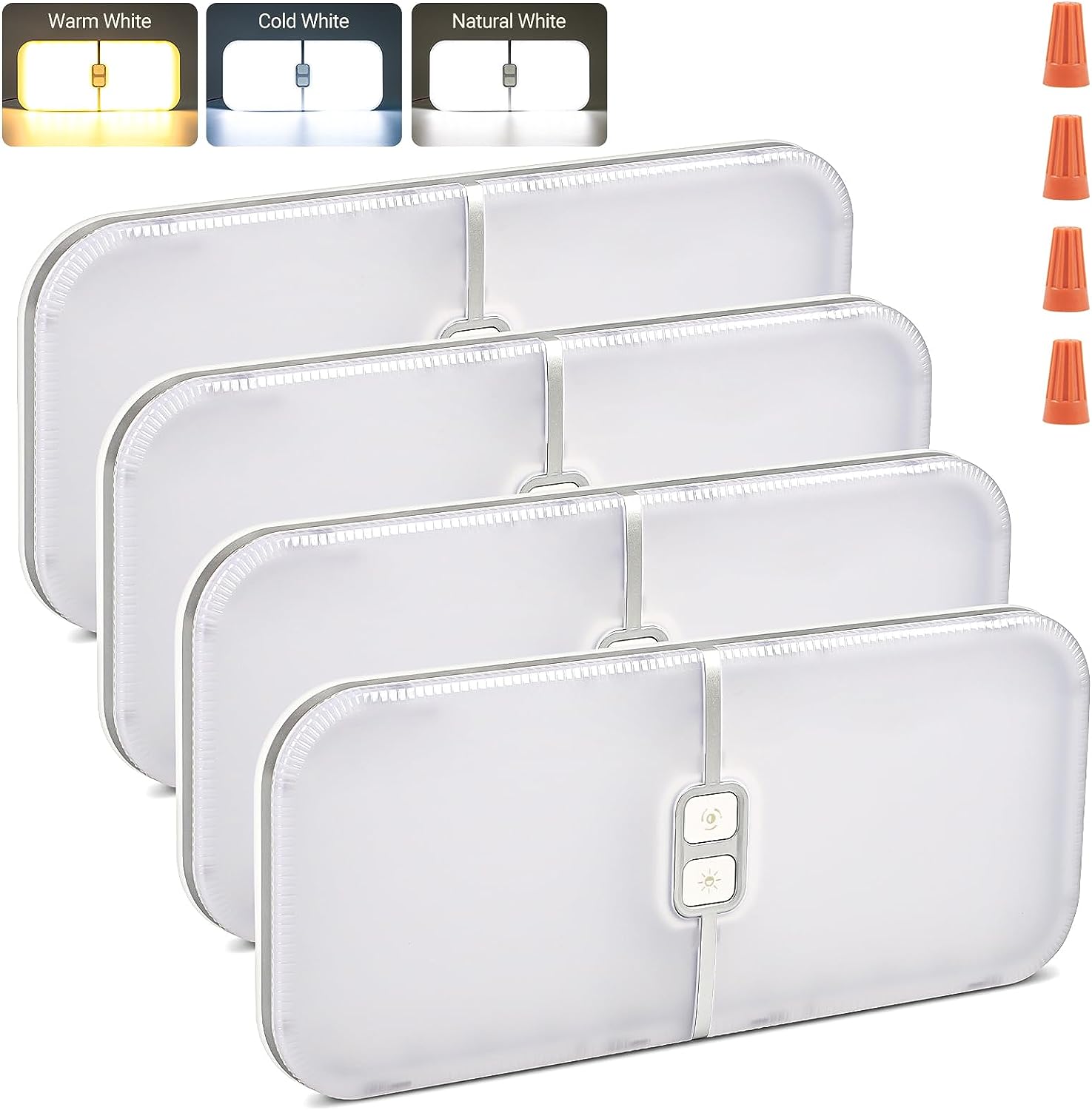 Rv Verlichting Interieur, 3 Kleuren Camper Verlichting, 204 Leds Dimbaar 12V Volt Led Lampen Armatuur, Rv Plafond Dome Licht