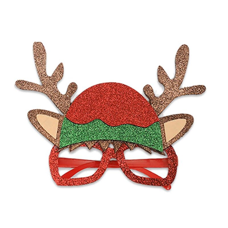 Dziewczęce świąteczne opaski na głowę i okulary dekoracje śliczne brokatowe poroże dorosłe dzieci święta bożego narodzenia rekwizyty na przyjęcia