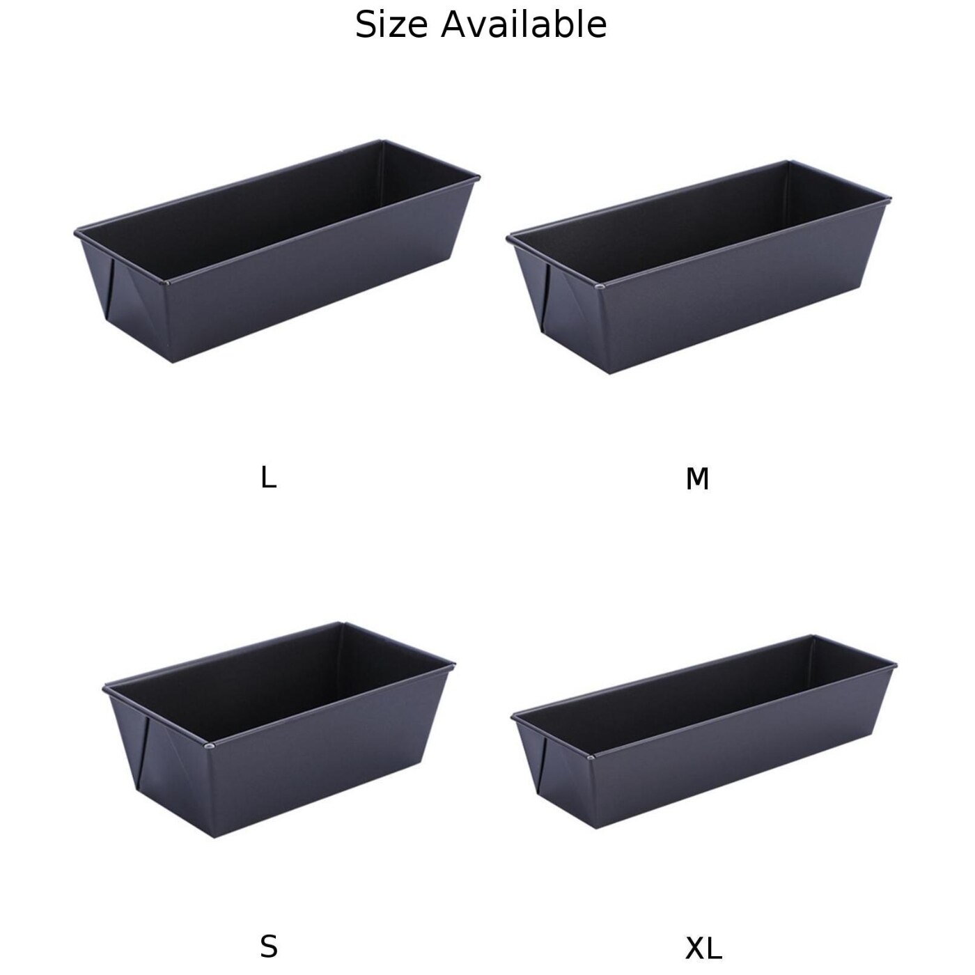 Lade Bakvorm Rechthoekige Non-stick Brood Black Carbon Stalen Bakken