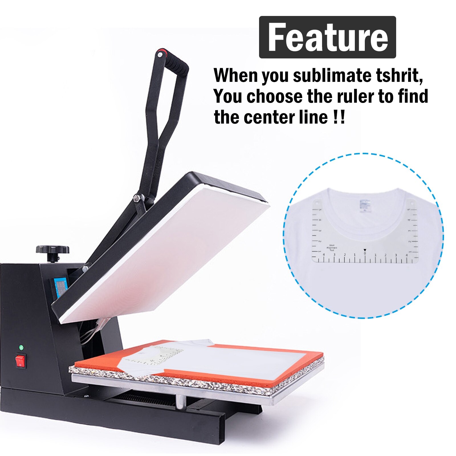 4PCS T-Shirt Alignment Ruler Craft Ruler with Guide Tool for Drawing Template Craft Tool Set Sewing Accessories