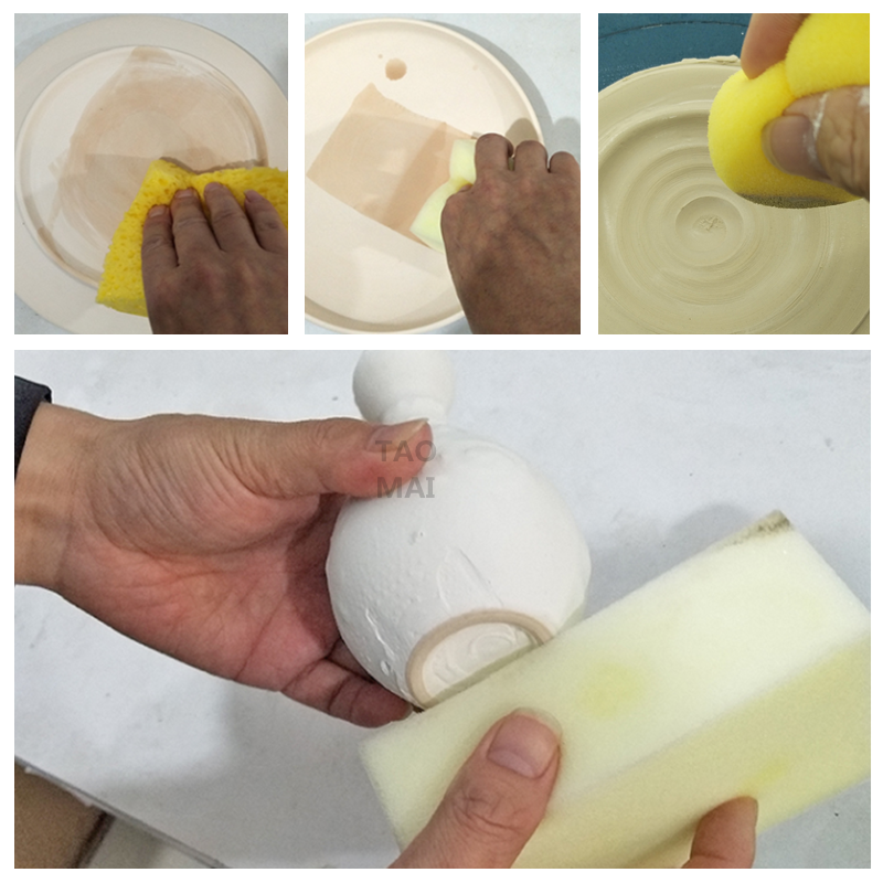 Esponja de cerámica para reparación de palanquillas, absorbente, hidratante avanzada, cuadrada, esponja de queso de Coral, herramienta de plástico de arcilla elástica, herramienta de alfarería