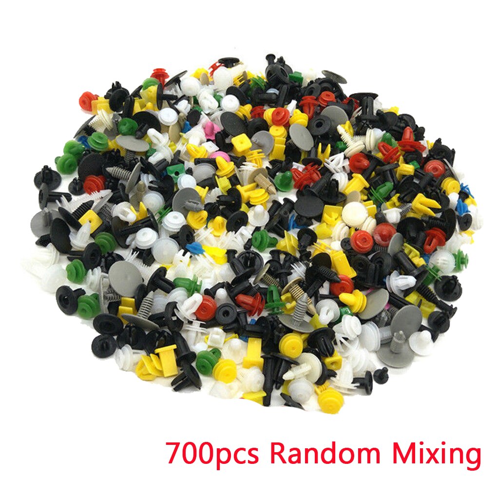 Universal Auto Fastener Car Bumper Clip 1000PCS Mixed Vehicle Retainer Rivet Door Panel Fender Liner Car Styling: 700PCS