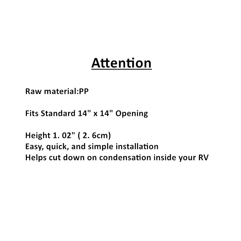 ALWAYSME Roof Air Vent Cover Lid Universal Fits 14X14 " RV Vent