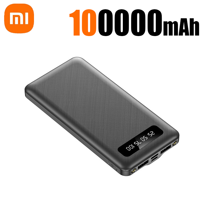 Xiaomi 500000mAh Power Bank 120W Carga super rápida Bateria externa portátil de grande capacidade com display digital LED para telefones: Prateado