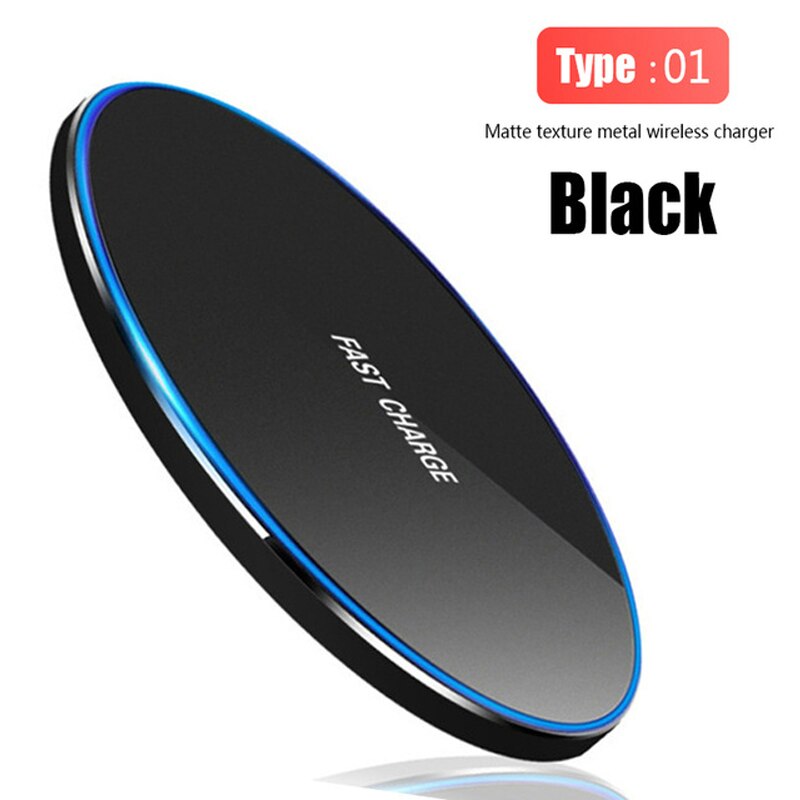 20W Fast Qi Wireless Charger For iPhone 11 Pro X/XS Max XR 8 Plus USB Wireless Charging Pad For Samsung S9 S10 S20 Note 9 8: Black