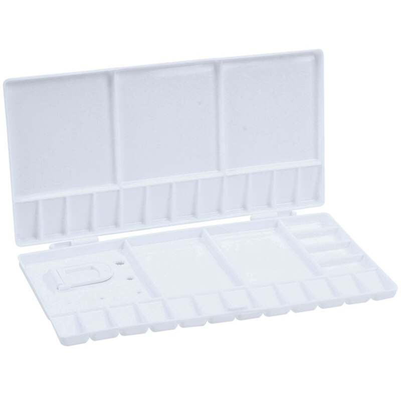 1 Pcs Art Verf Lade Kunstenaar Olie Aquarel Plastic Palet & 1 Set Diy Kant Heerser Kinderen Schilderen Template