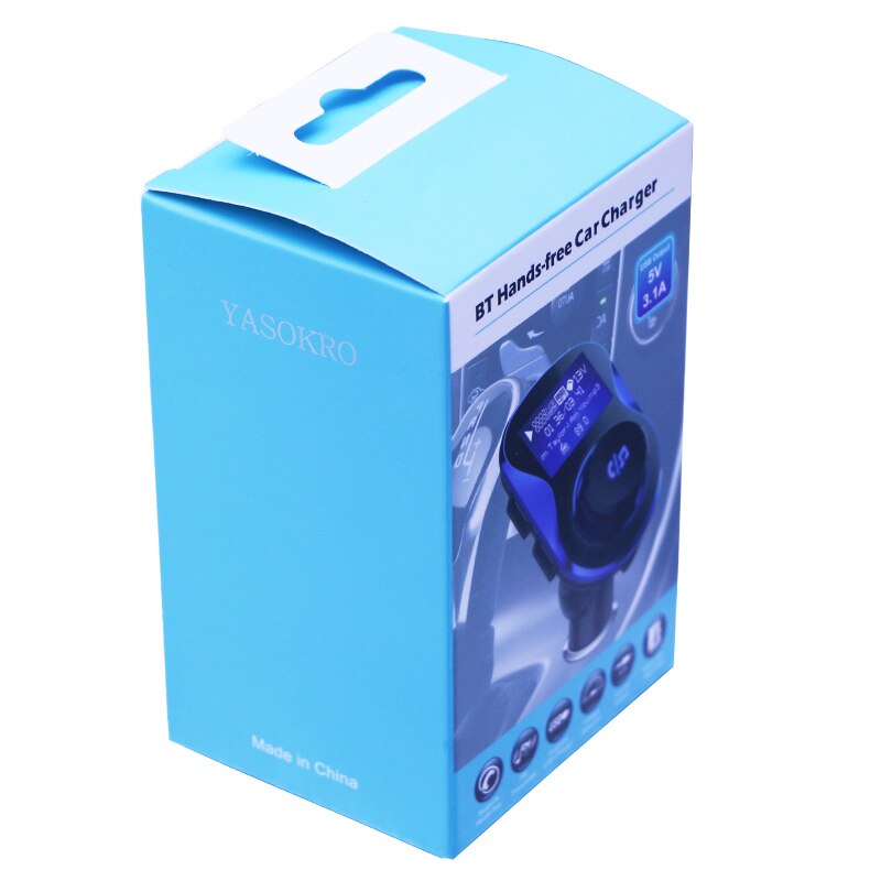 YASOKRO Bluetooth Carkit Handsfree Fm-zender Modulator Met Dual USB Autolader Audio Mp3-speler