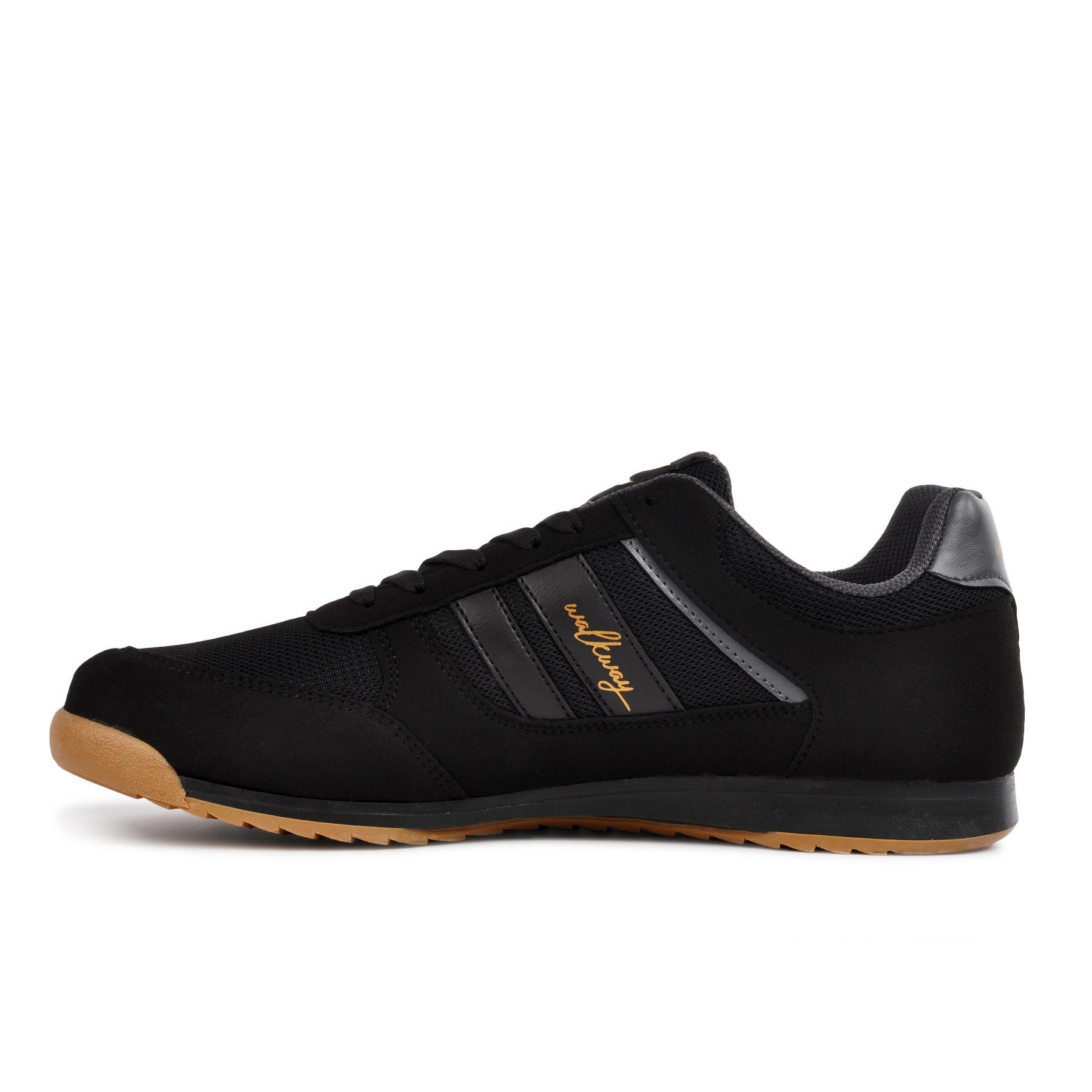 Walkway Effective black-gold men's sneakers