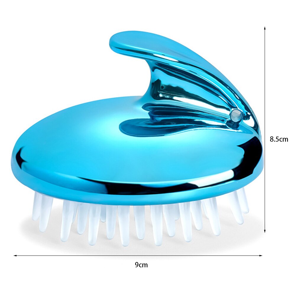 Spazzola per lavaggio capelli doccia in silicone shampoo pettine testa del corpo massaggio del cuoio capelluto pettine doccia bagno terme spazzola per massaggio dimagrante: blu