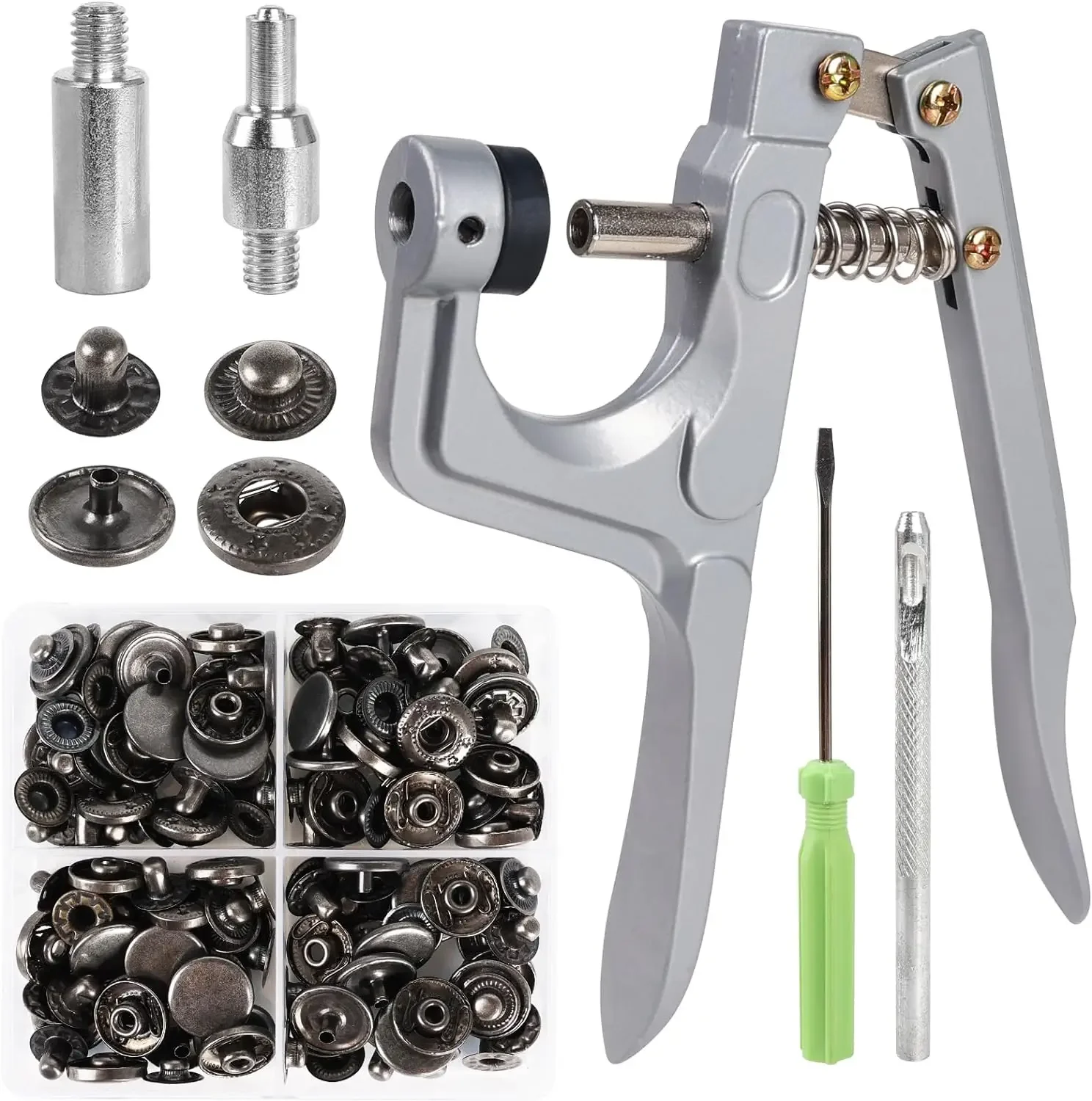 40 jeux de boutons-pression en métal avec pince, bouton de couture, Kit de fixation à pression épais, bricolage artisanal pour l'installation de vêtements à coudre