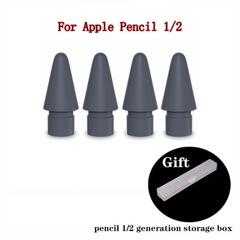 Per Apple Pencil Tip punta di ricambio di ricambio per Apple Pencil 1a 2a generazione di stilo per Apple pencil nib peilinc pencil Tip: 4 black pencil tip