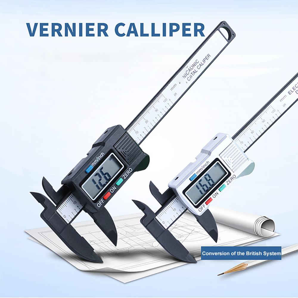 Stainless Steel Digital Display Caliper 0-100mm MM / Inch High Precision LCD Vernier Caliper Gauge Micrometer Measuring Tool