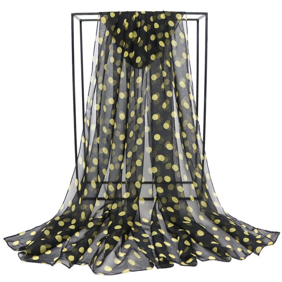 Speelk Brand Polka Dot Georgette Silk Scarf Women Dots Scarves And Wraps Female Long Outdoor Shawls