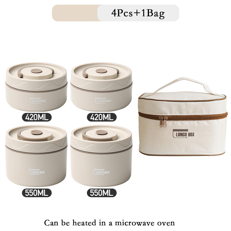 Leakproof Bento Box for Adults with Lunch Bag and Tableware Insulated Stainless Steel Lunch Box High Capacity Portable Snack Box: Blue