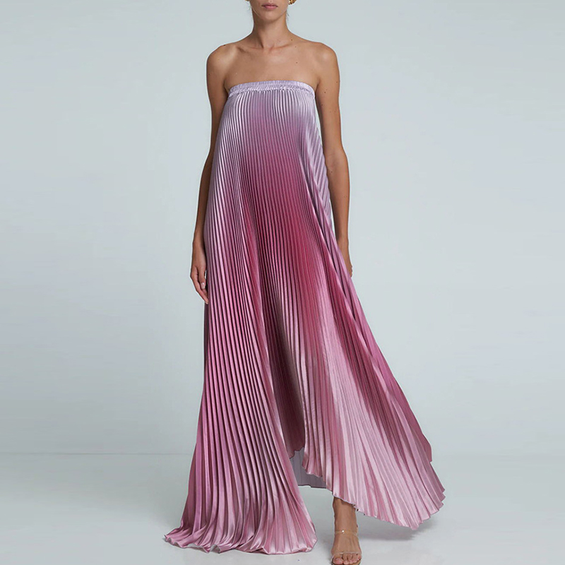 Kvinnors A-Linjeformad Klänning Off-Shoulder Elastisk Midja Stretch Polyester