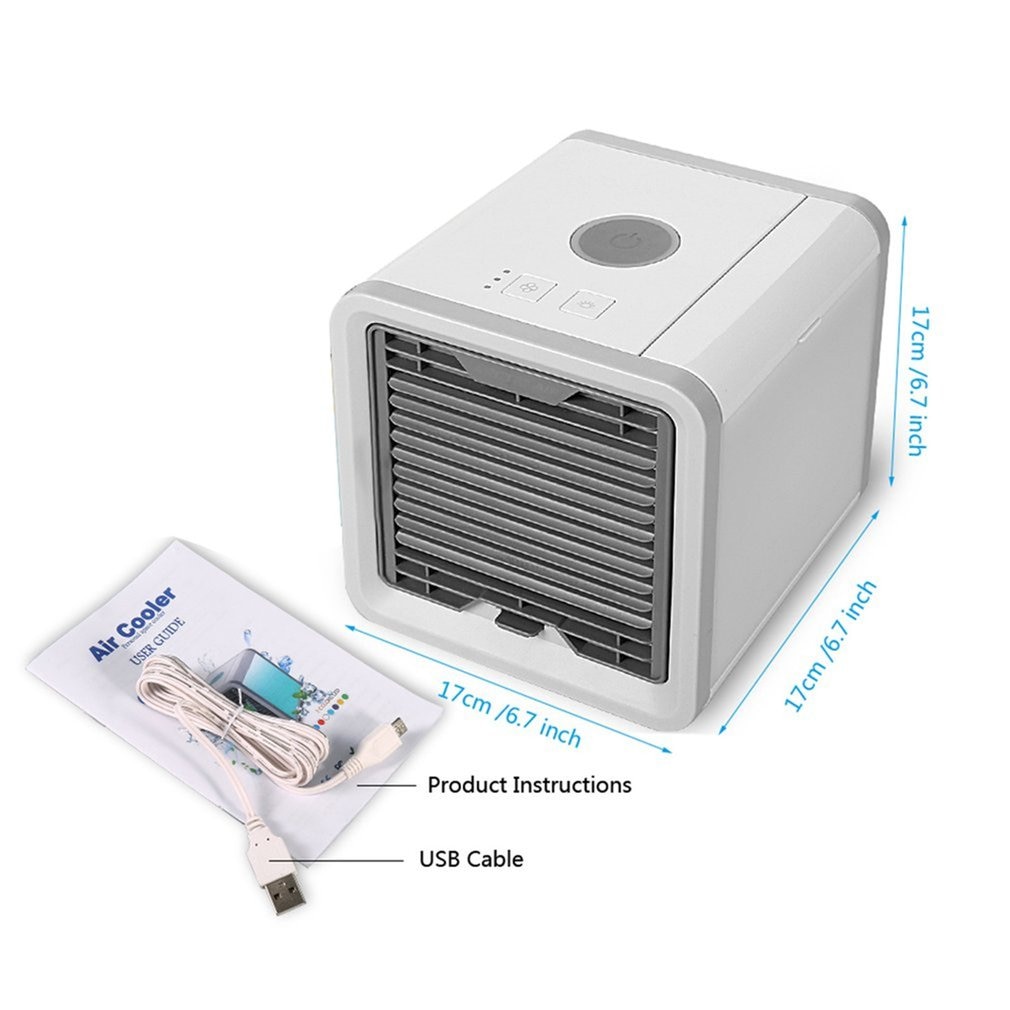 7 Light USB Mini Portable Air Conditioner Air Cooler Fan Desktop Space Cooler Personal Space Air Cooling Fan For Room Home