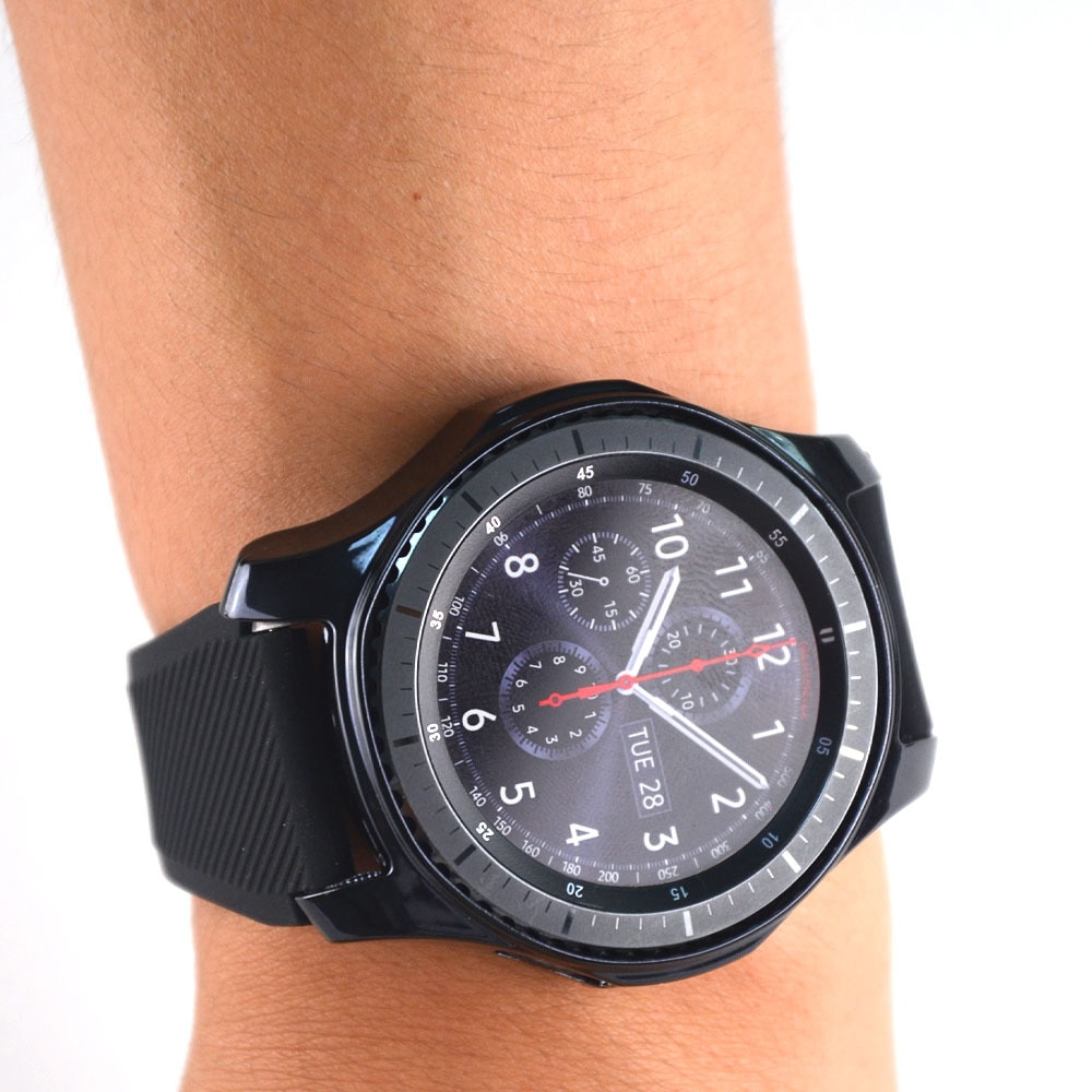 1 stk galvaniseret urkasse til samsung gear  s3 s4 galaxy ur 46mm 42mm blød tpu all-around beskyttende urkasse med kofangerramme