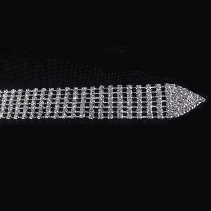 Collier en strass, cravate de luxe en diamant, pour mariage, Banquet, fête, Club, brillant