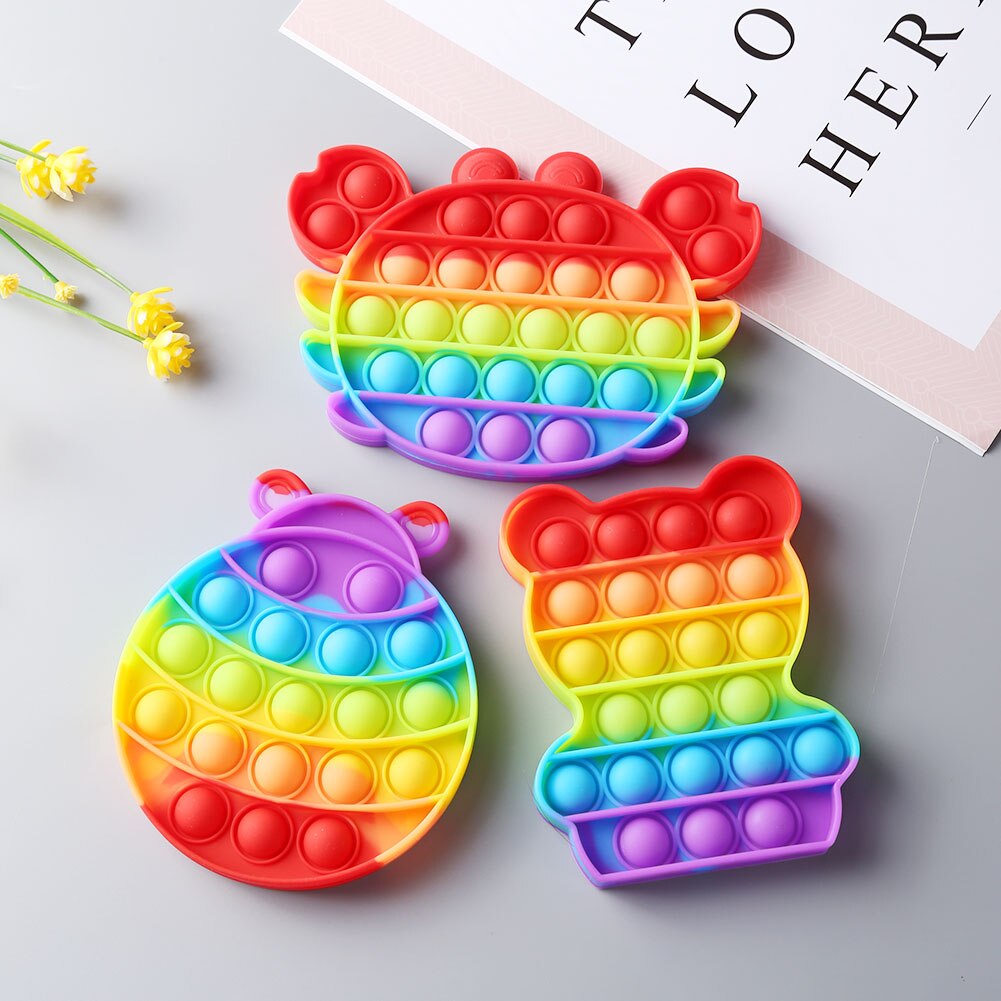 Pop It Push Bubble Fidget Toys Adult Stress Relief Toy Antistress PopIt Soft Squishy Anti-Stress Anti Stress Box Poppit