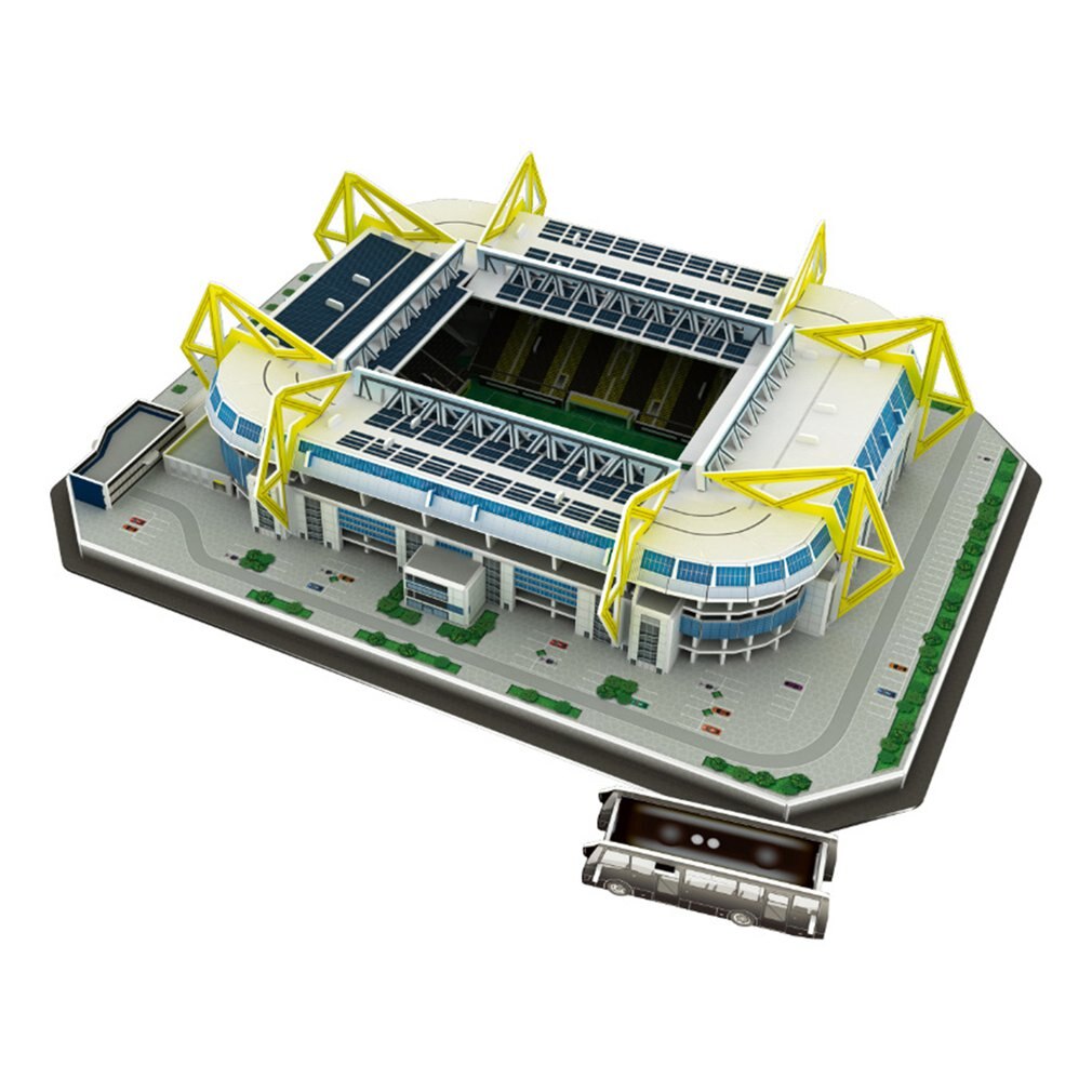 FAI DA TE 3D Jigsaw Puzzle Del Mondo Stadio di Calcio di Calcio Europeo Parco Giochi Costruzione del Modello Assemblato Giocattolo Di Puzzle Per I Bambini: Radura