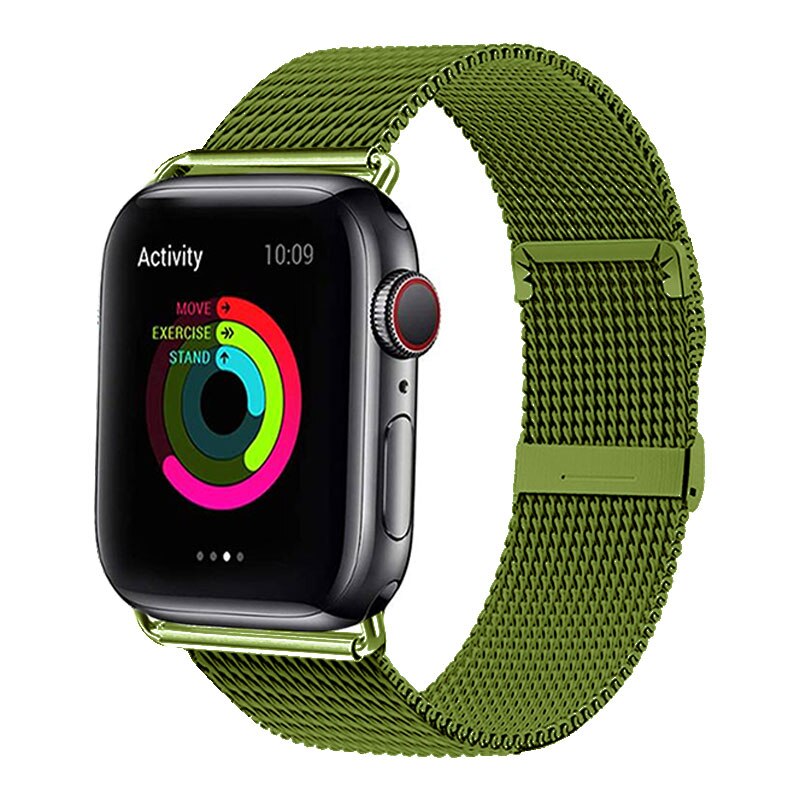 Bracciale In Acciaio Inossidabile banda MAGNETICA Per Apple Osservare 5 4 3 2 1 42 millimetri 38mm Del Braccialetto della cinghia per iwatch 4 5 40 millimetri 44 millimetri: green / For 38MM or 40MM