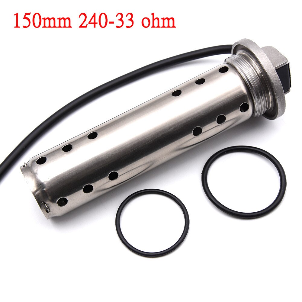 7 Colors Boat Car RV Holding Tank Level Gauge 0-190ohm 52MM Water Sender Unit Sewage Level Meter Gauge Sensor 125~575mm 12V/24V: 150mm 240-33ohm