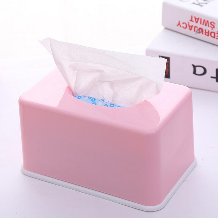 para el hogar caja de pañuelos de plástico de Color caramelo Tipo de asiento de inodoro recipiente de papel para sala de estar servilletero para decoraciones del hogar: pink