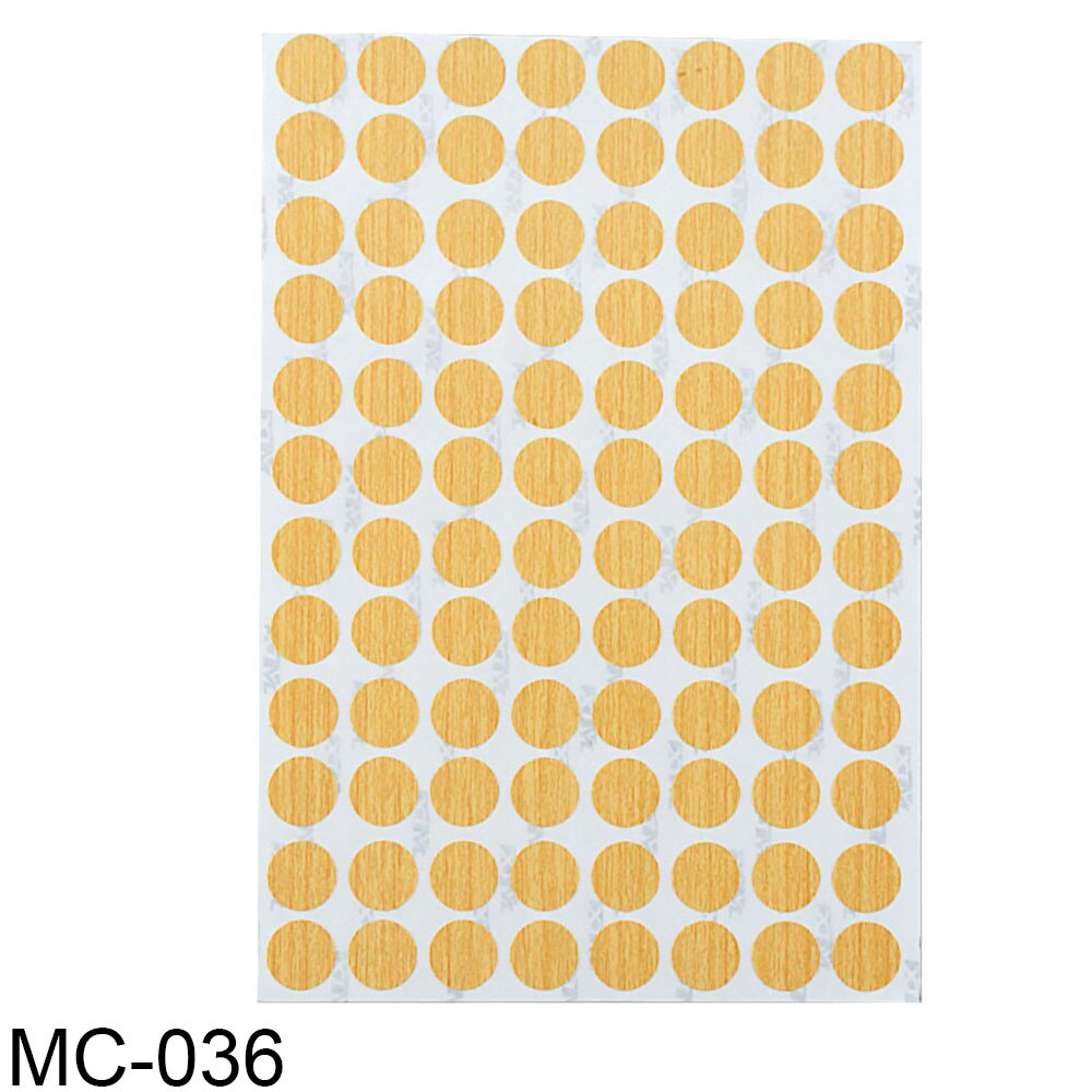 96Pcs/Sheet Pvc 15Mm Zelfklevende Decoratieve Films Meubels Schroef Cover Caps Stickers Hout Ambacht Bureau Kast ornament: MC-036