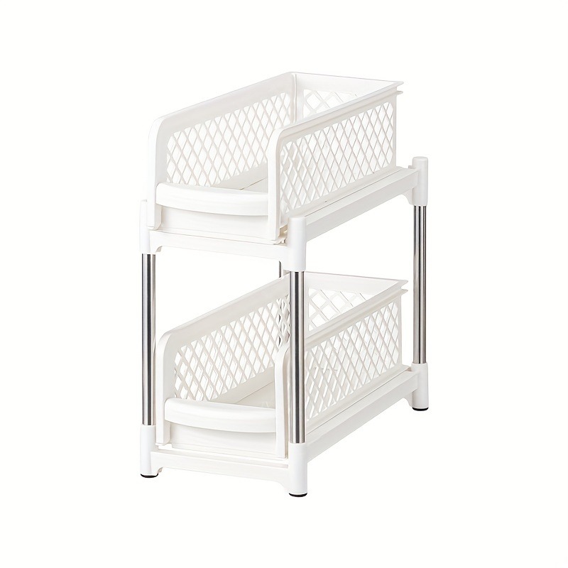 Double Storage Rack Desktop Kitchen Organizer Bathroom Supply Bathroom Shelf Seasoning Racks Convenient Kitchen