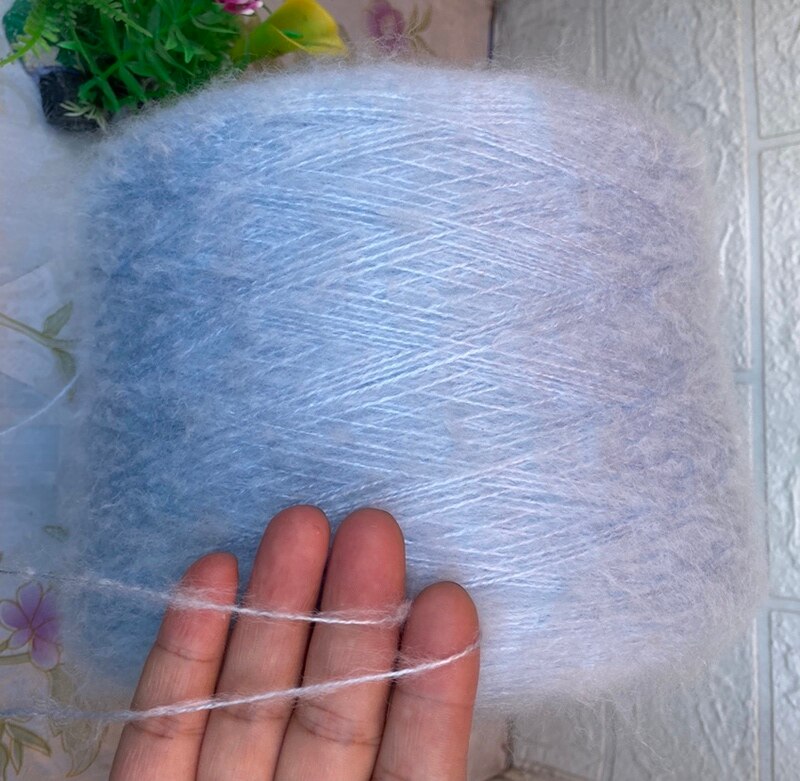Begrænset 520g super smuk pink blød helse plys mohair garn til strikning baby økologisk akryl vævet hækletråd  x5177: 04