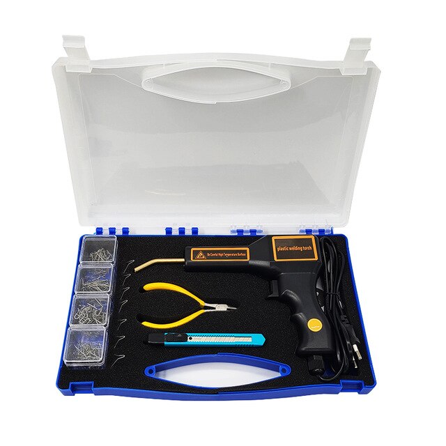 Portable nail machine plastic welding garage tool 50W nail PVC repair machine car bumper welding repair soldering iron tools: Gold