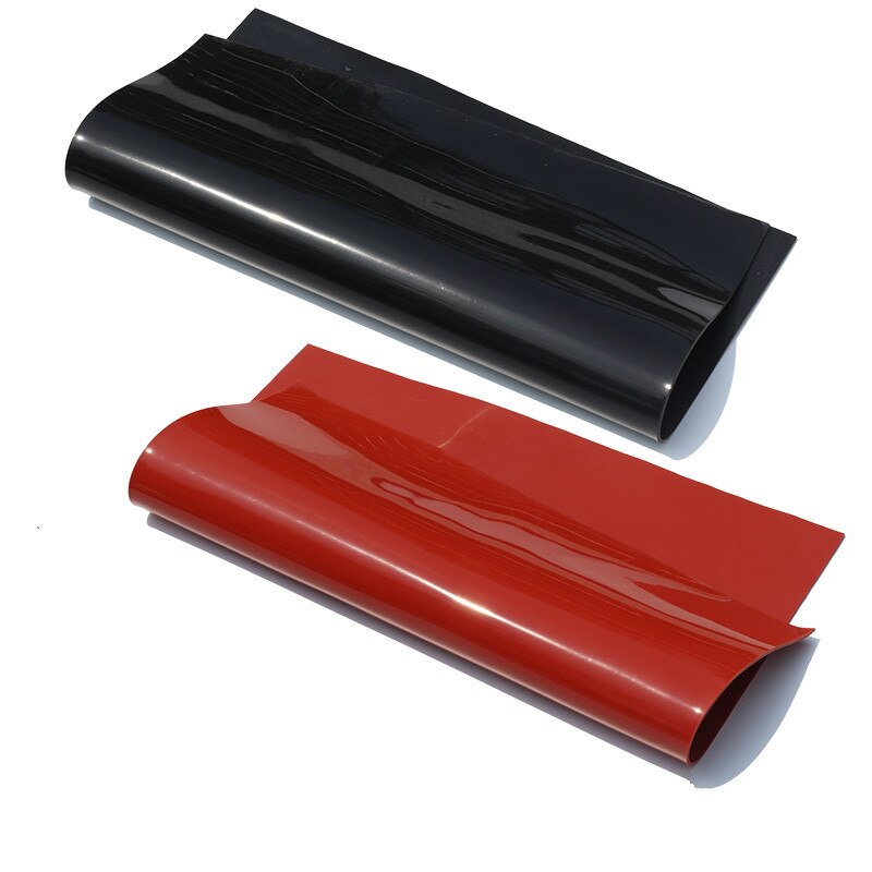 1.5mm/2mm/3mm rouge/noir feuille de caoutchouc de Silicone 500X500mm feuille de Silicone noir, caoutchouc mat, feuille de Silicone pour la résistance à la chaleur