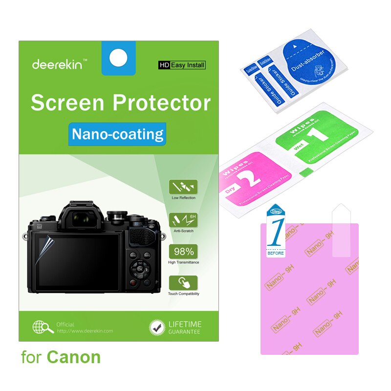 Deerekin HD Nano-coating Screen Protector voor Canon EOS M6 Mark II M50 M100 M200 M3 M5 M10 Digitale camera