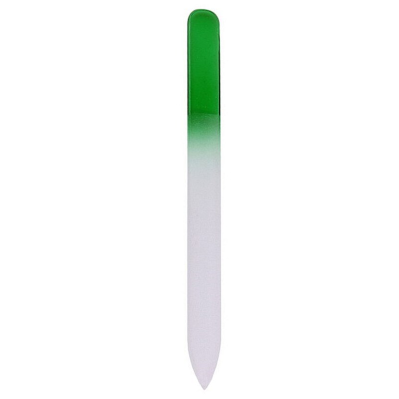 Crystal Nail Files Manicure Glass Rubbing Nail Art Burnishing Stick Nail Polishing Tool Finger Nail Art File Buffer: Green
