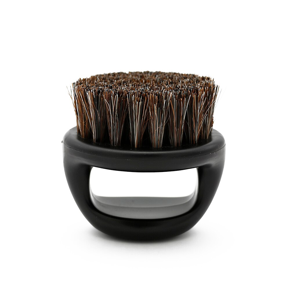Anillo de barbería, cepillo para el pelo, cerdas de caballo, cepillo para Barba, cepillo de afeitar para hombres, cepillos portátiles para Barba de peluquero, cepillo de limpieza Facial para salón