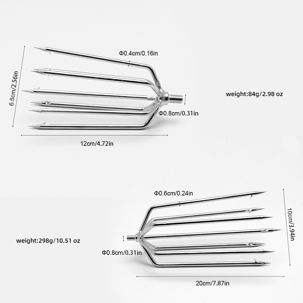 Arpon en acier inoxydable, crémier, équipement de pêche, tête de lance de plongée tranchante, outil de pêche avec barbe, 1 pièce