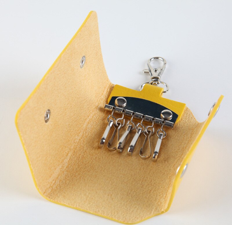 Pu læder husholderske indehavere bil nøglering nøgleholder taske taske tegnebog betræk læder nøgleholder læder nøglering