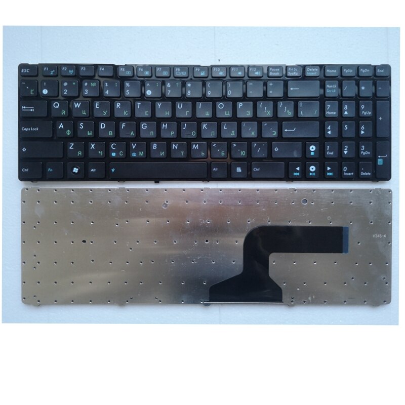 Gzeele til asus  g53s g73s k53sd k53sf k54hr k54hy k54s n71ja n71jq n71jv n71v n71vn russisk bærbar tastatur ru oppsett svart