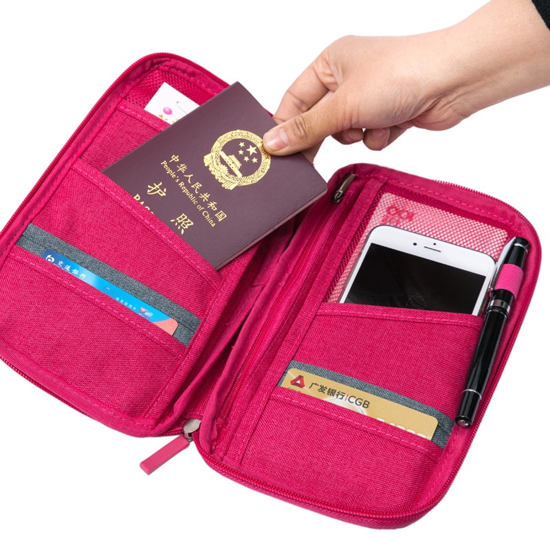 Vrouwen Travel Organizer Paspoorthouder Kaart Pakket Creditcard Wallet Document Pakket Mode Multi Zakken Card Pack