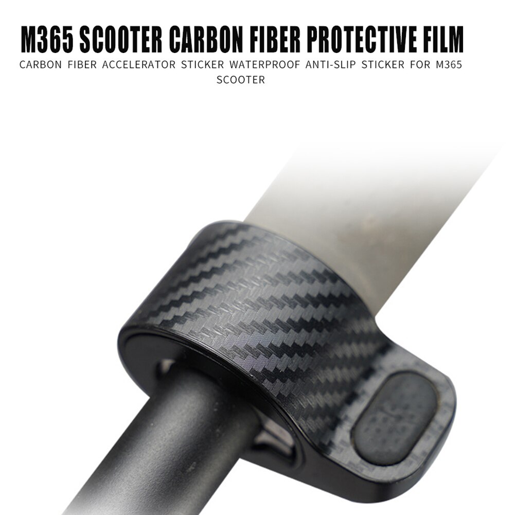 2pcs Carbon Fiber Accelerator Sticker Display Waterproof Protective Film Decals for M365 1S PRO PRO 2 Scooter